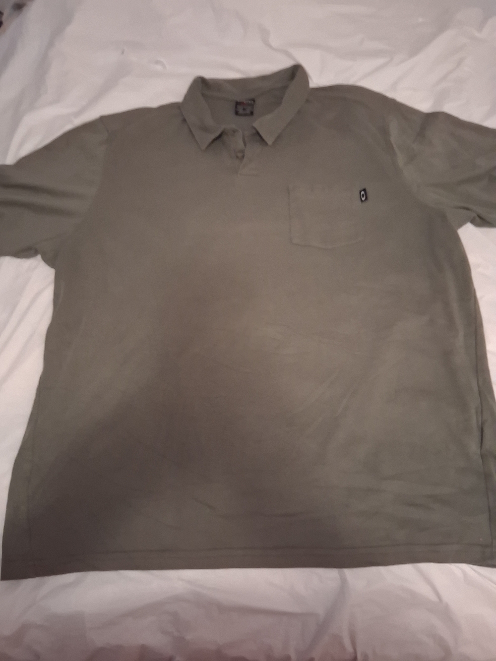 Men's Olive Green Polo Shirt with Chest Pocket